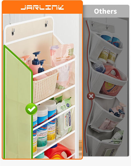 2 Styles Over The Door Organizer Storage with 5 Large Capacity Pockets and Over The Door Organizer W/Clear View Windows