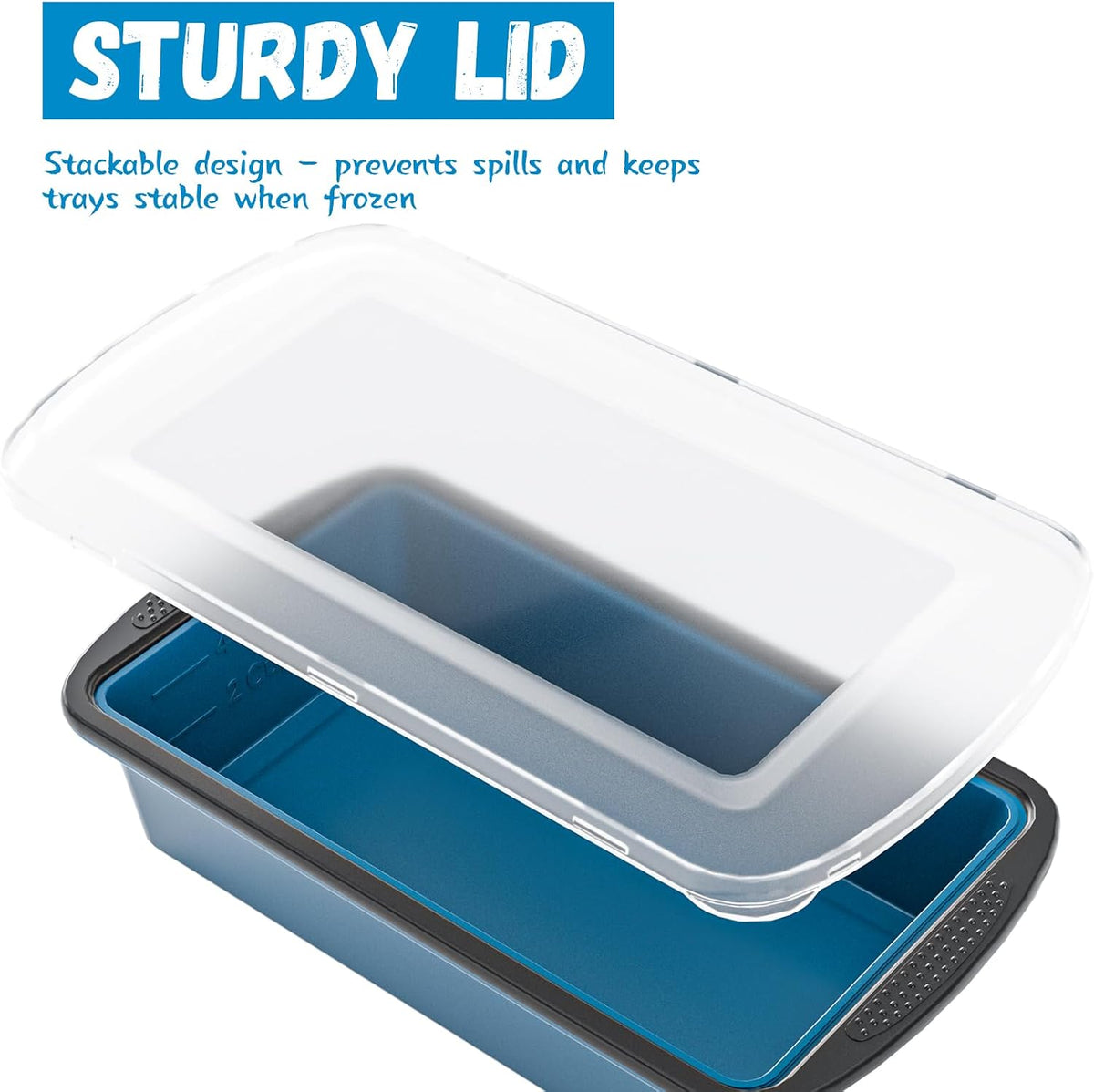 Silicone Soup Freezer Trays with Lids -, ½ cup, 1 cup, and 2 cup - Perfect Portion Control for Broth, Sauce & Meal Prep ，100% Platinum Silicone BPA-Free, Flexible, Dishwasher Safe