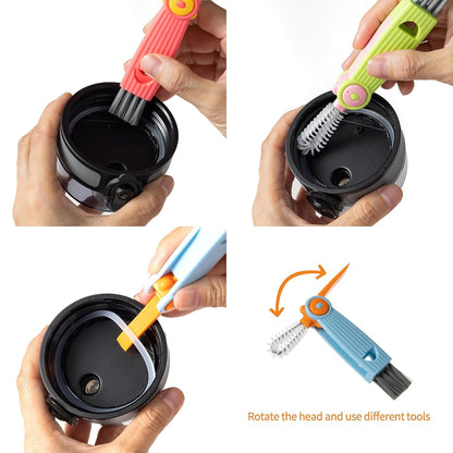 Silicone Baby Bottle Brush with Stand, Water Bottle Brush Cleaner Set