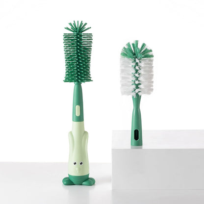 Silicone Baby Bottle Brush with Stand, Water Bottle Brush Cleaner Set