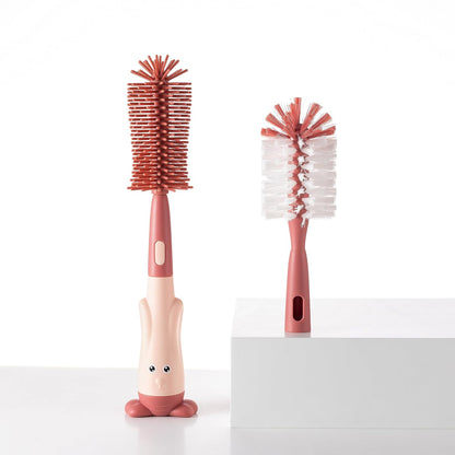 Silicone Baby Bottle Brush with Stand, Water Bottle Brush Cleaner Set