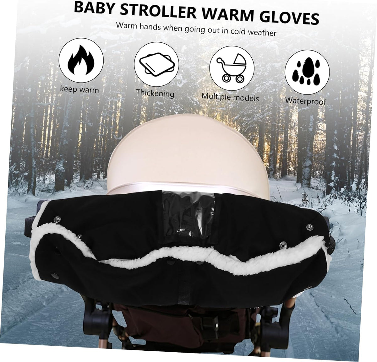 Ster Gloves Waterproof Pram Hand Warm Gloves Anti-Freeze Gloves Hand Muff for Ster Hand Muffs for Pram