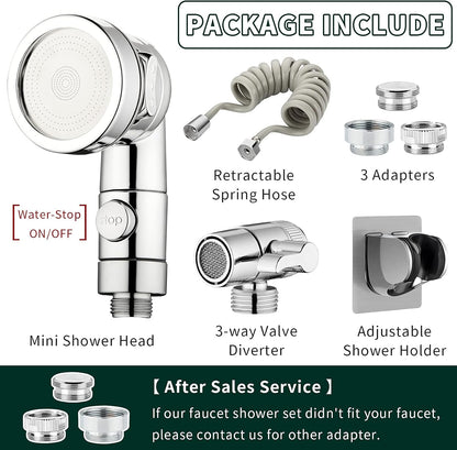 Sink Faucet Sprayer Attachment Hair Pet Rinser Showerhead with Stop Water-saving Function