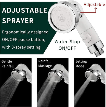 Sink Faucet Sprayer Attachment Hair Pet Rinser Showerhead with Stop Water-saving Function