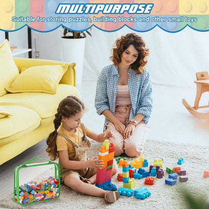 6 Packs Toy Storage Bags with Zipper,Large,Bright Color