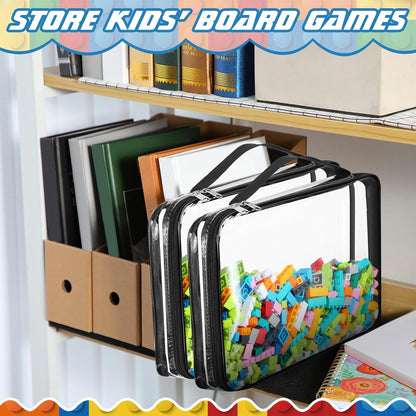 6 Packs Toy Storage Bags with Zipper,Large,Bright Color