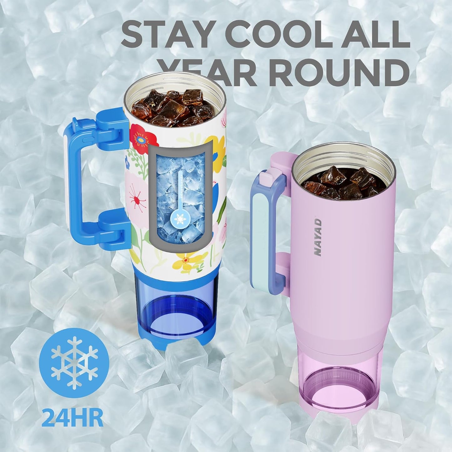 23oz Insulated Tumbler with Foldable Handle & 10ozDetachable Snack/Pill Box | Daul Lids tumbler+10oz container for snacks, supplements, pills, earbuds, powder. Ideal gym office travel hiking(black）