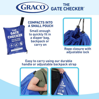 Car Seat + Umbrella Stroller Travel Bag, Blue