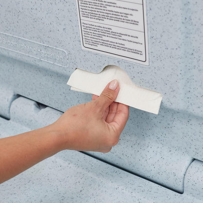 Horizontal Wall-Mounted Baby Changing Station, Grey Speckled