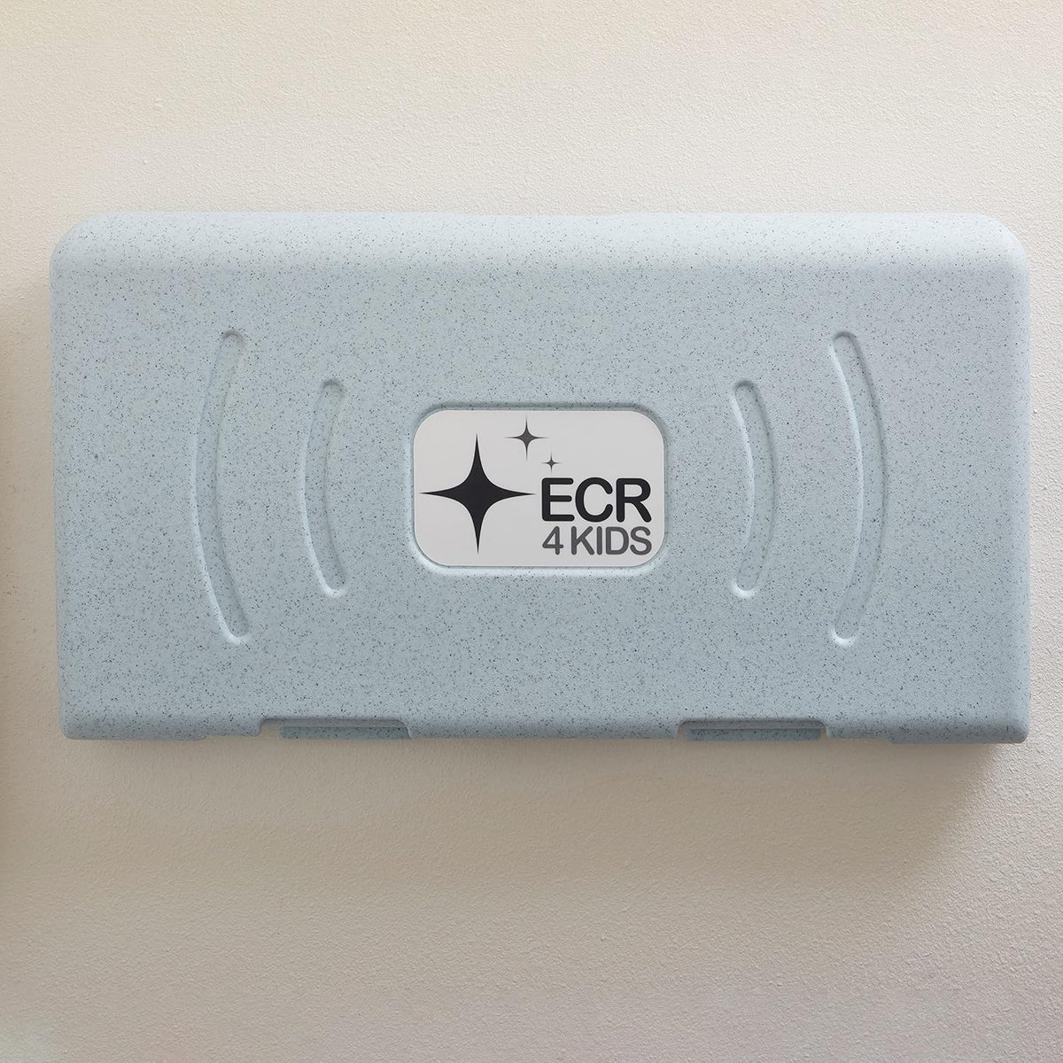 Horizontal Wall-Mounted Baby Changing Station, Grey Speckled