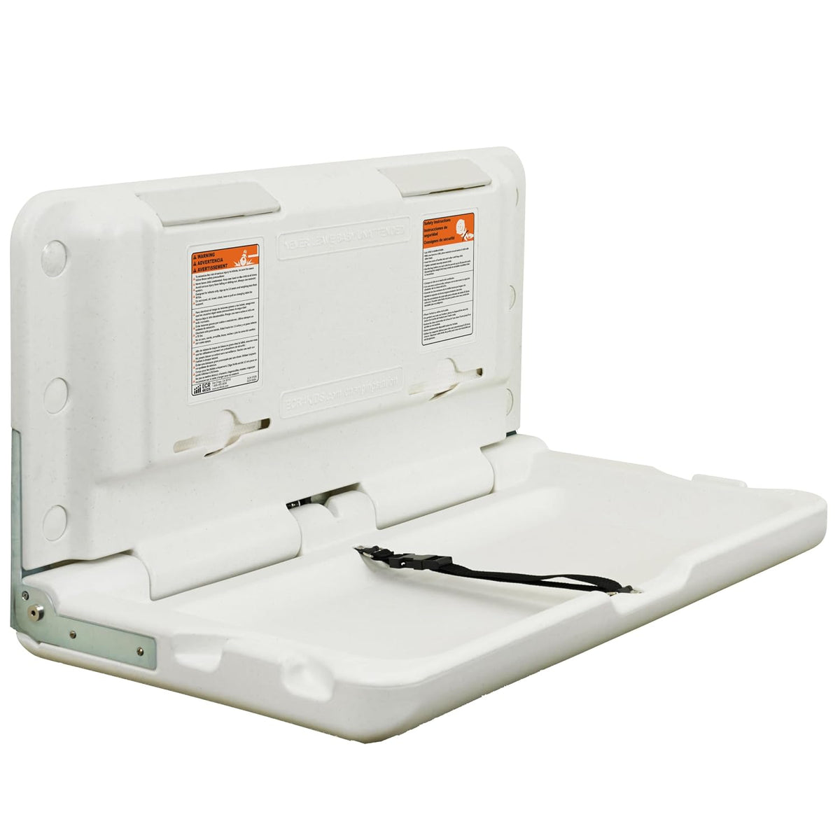 Horizontal Wall-Mounted Baby Changing Station, Grey Speckled