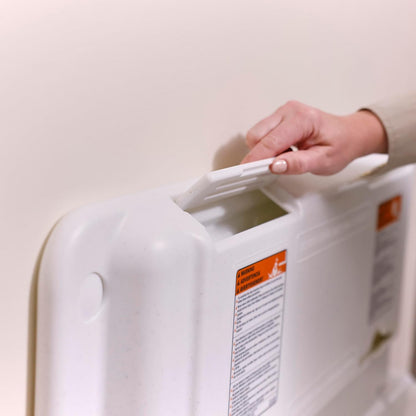 Horizontal Wall-Mounted Baby Changing Station, Grey Speckled
