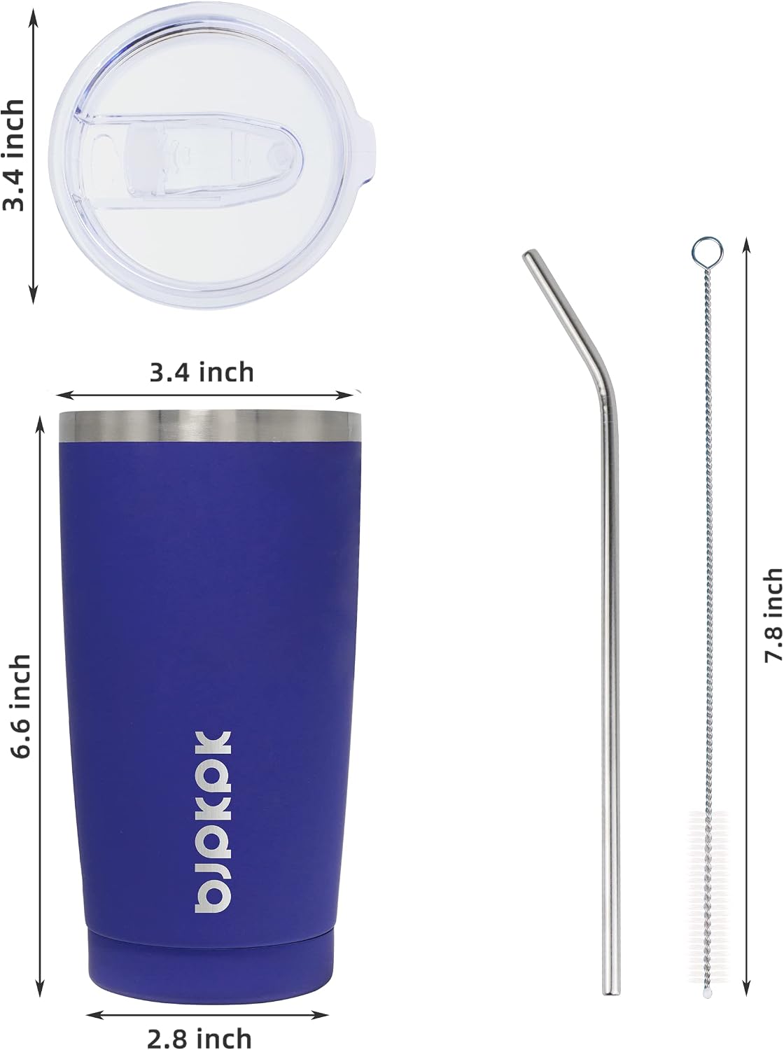 30 oz Tumbler with Lid and Straw, Insulated Stainless Steel Cup | Double Wall Vacuum, BPA Free, Leak Proof, Keeps Hot/Cold, Travel & Beach Ready, Car Holder Fit, Brick Red - Colors A