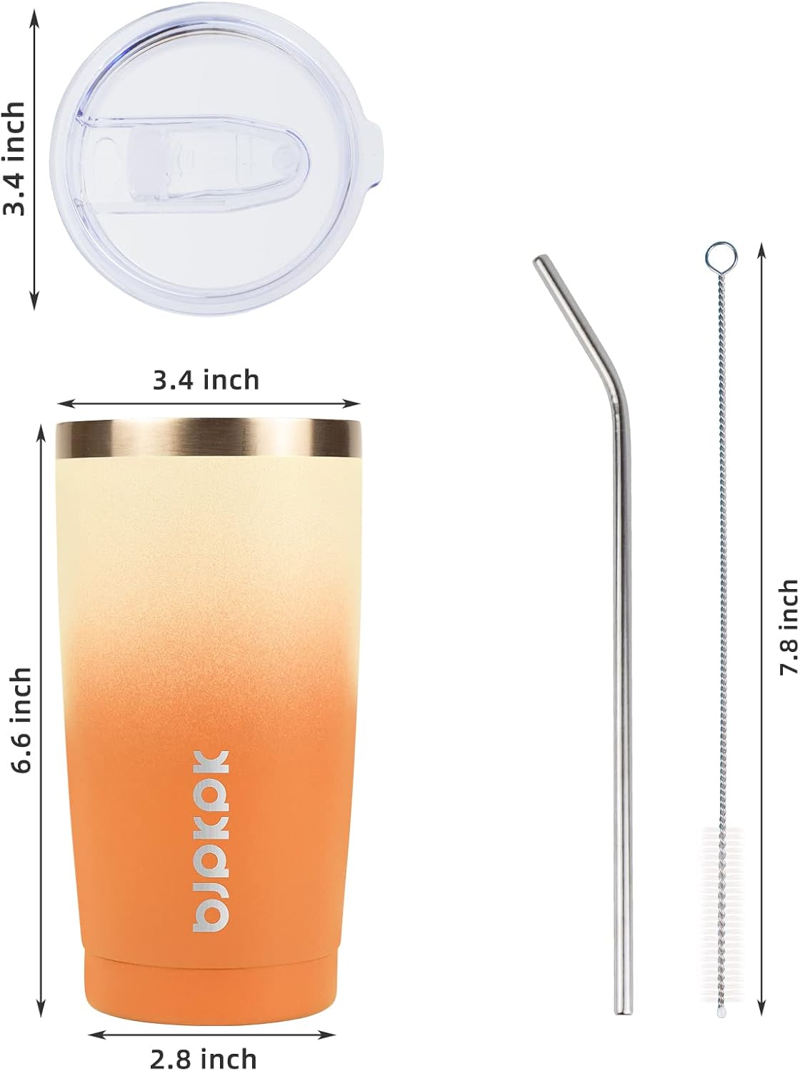 30 oz Tumbler with Lid and Straw, Insulated Stainless Steel Cup | Double Wall Vacuum, BPA Free, Leak Proof, Keeps Hot/Cold, Travel & Beach Ready, Car Holder Fit, Brick Red - Colors A