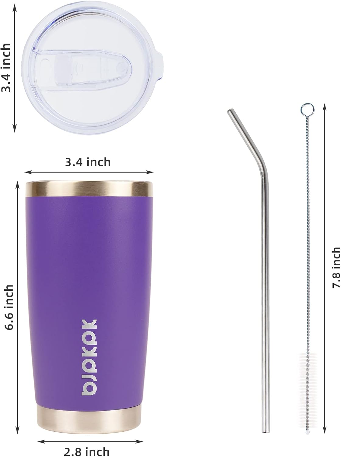 30 oz Tumbler with Lid and Straw, Insulated Stainless Steel Cup | Double Wall Vacuum, BPA Free, Leak Proof, Keeps Hot/Cold, Travel & Beach Ready, Car Holder Fit, Brick Red - Colors A