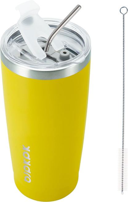 30 oz Tumbler with Lid and Straw, Insulated Stainless Steel Cup | Double Wall Vacuum, BPA Free, Leak Proof, Keeps Hot/Cold, Travel & Beach Ready, Car Holder Fit, Brick Red - Colors A