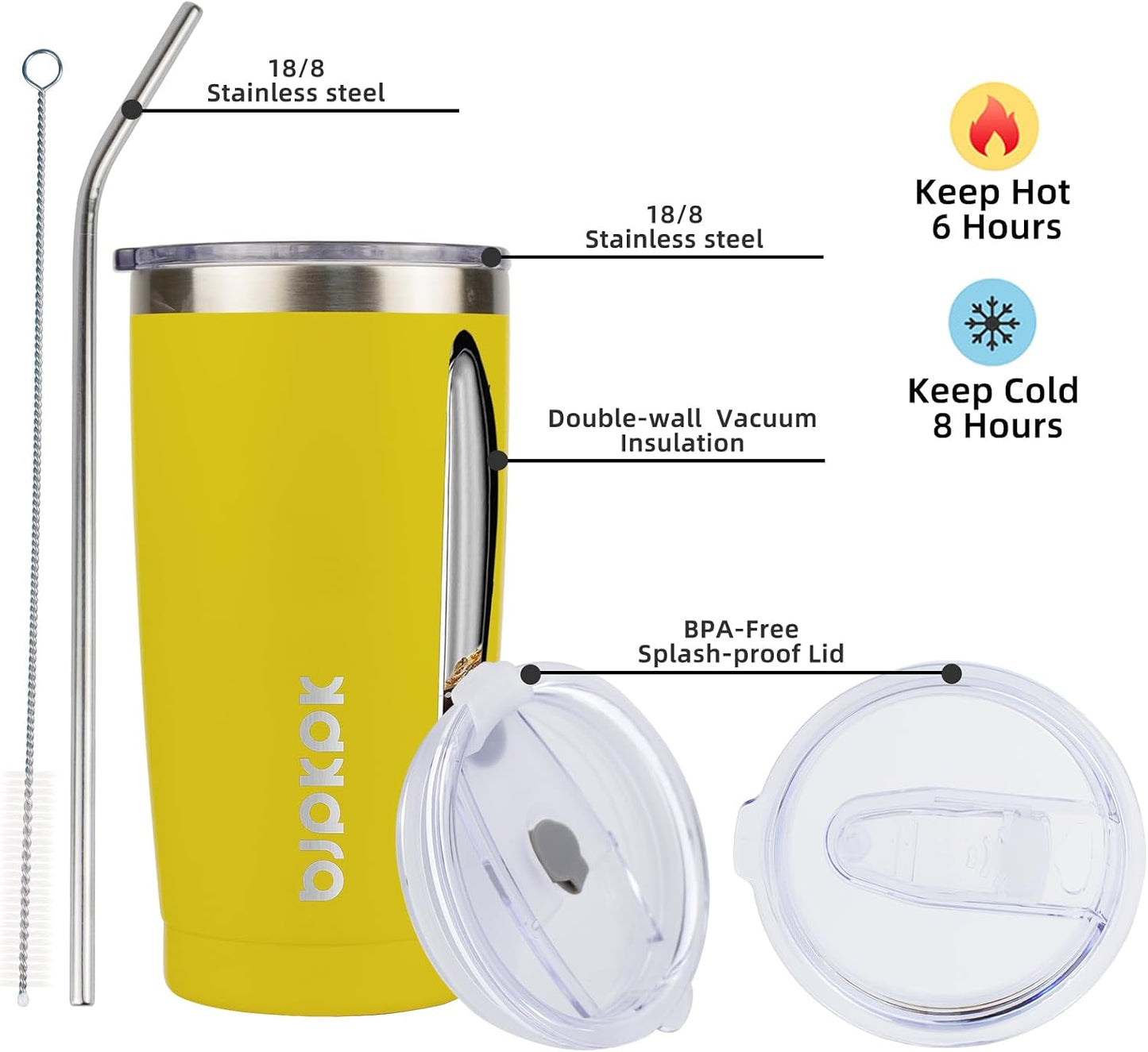 30 oz Tumbler with Lid and Straw, Insulated Stainless Steel Cup | Double Wall Vacuum, BPA Free, Leak Proof, Keeps Hot/Cold, Travel & Beach Ready, Car Holder Fit, Brick Red - Colors A