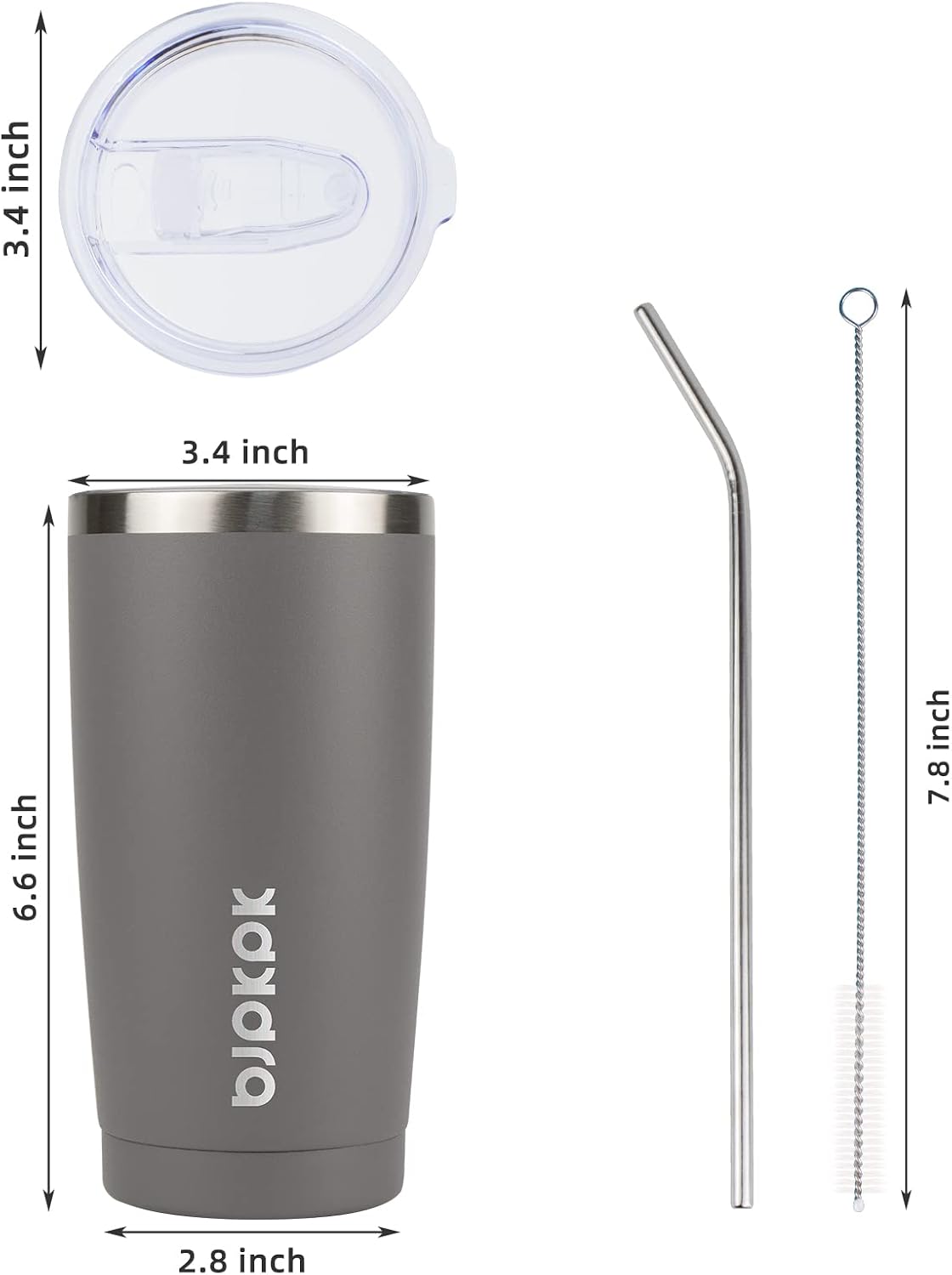30 oz Tumbler with Lid and Straw, Insulated Stainless Steel Cup | Double Wall Vacuum, BPA Free, Leak Proof, Keeps Hot/Cold, Travel & Beach Ready, Car Holder Fit, Brick Red - Colors A