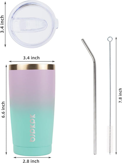 30 oz Tumbler with Lid and Straw, Insulated Stainless Steel Cup | Double Wall Vacuum, BPA Free, Leak Proof, Keeps Hot/Cold, Travel & Beach Ready, Car Holder Fit, Brick Red - Colors A