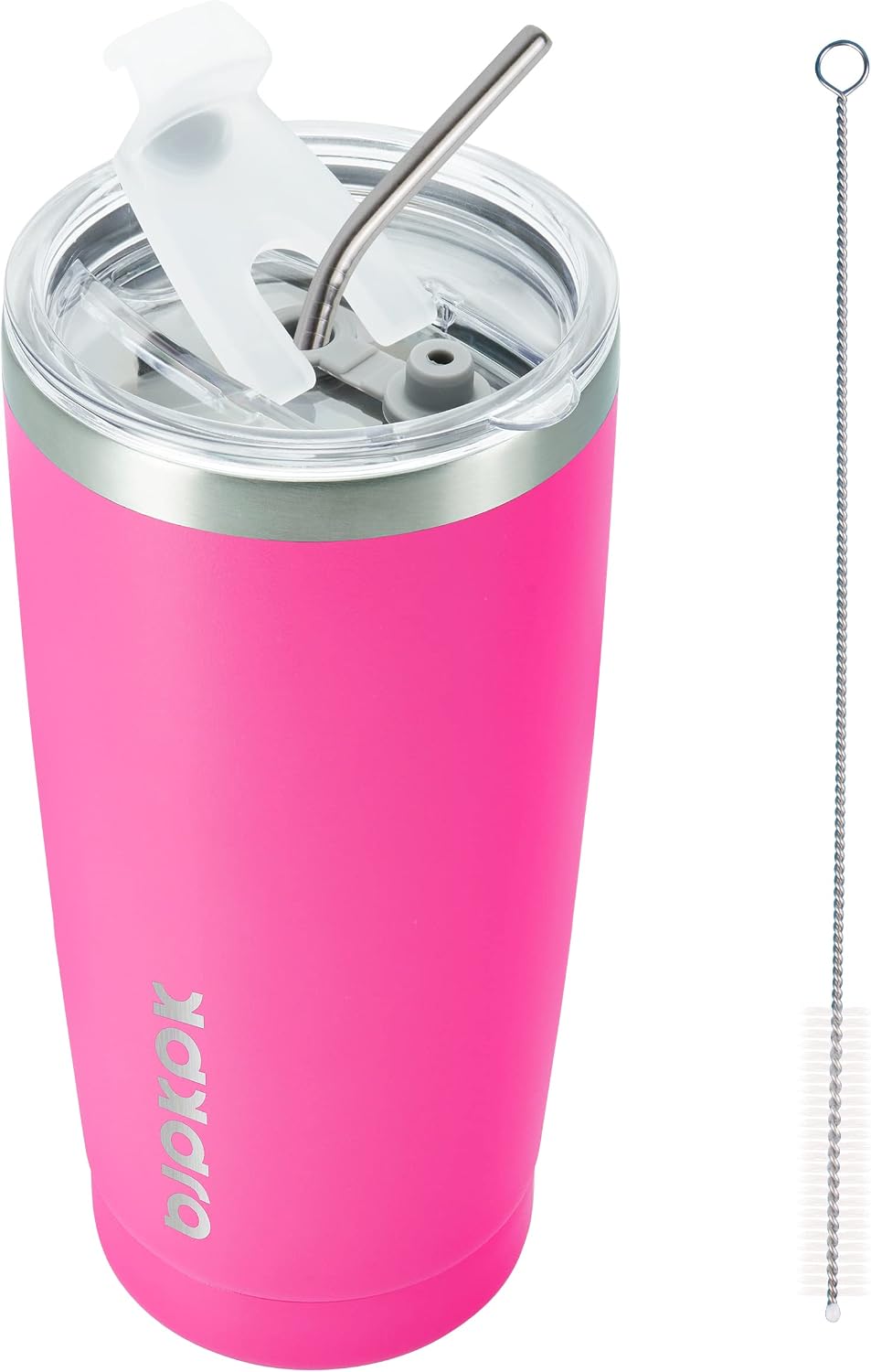 30 oz Tumbler with Lid and Straw, Insulated Stainless Steel Cup | Double Wall Vacuum, BPA Free, Leak Proof, Keeps Hot/Cold, Travel & Beach Ready, Car Holder Fit, Brick Red - Colors A
