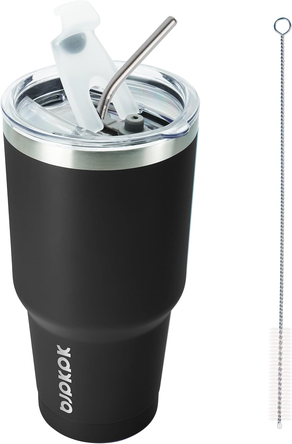 30 oz Tumbler with Lid and Straw, Insulated Stainless Steel Cup | Double Wall Vacuum, BPA Free, Leak Proof, Keeps Hot/Cold, Travel & Beach Ready, Car Holder Fit, Brick Red - Colors A