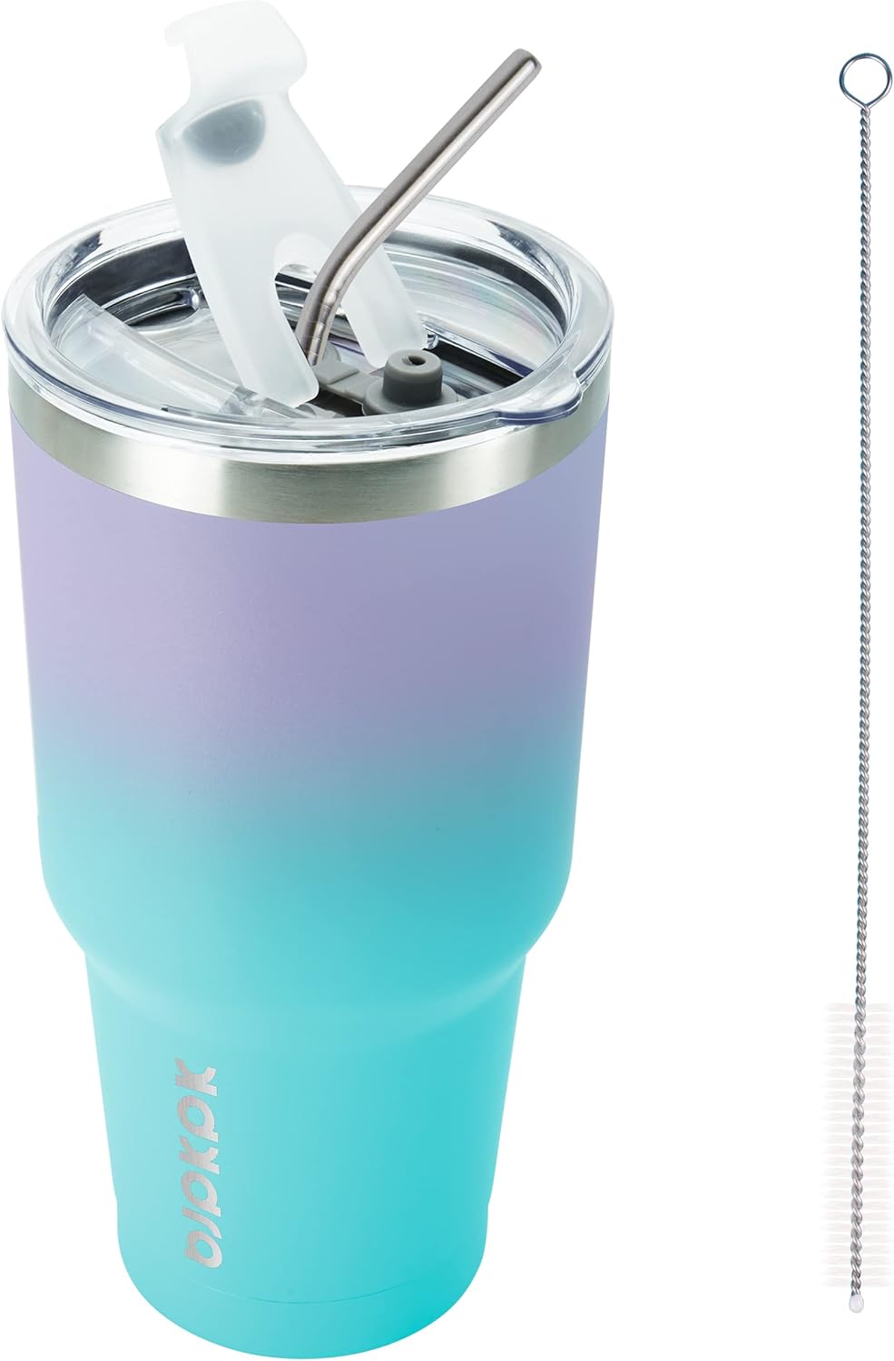 30 oz Tumbler with Lid and Straw, Insulated Stainless Steel Cup | Double Wall Vacuum, BPA Free, Leak Proof, Keeps Hot/Cold, Travel & Beach Ready, Car Holder Fit, Brick Red - Colors A