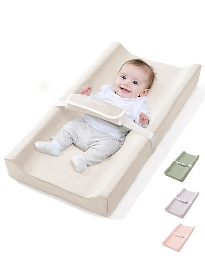 Baby Changing Pad with Wipeable & Waterproof PU Cover