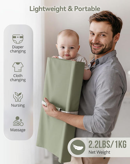 Baby Changing Pad with Wipeable & Waterproof PU Cover