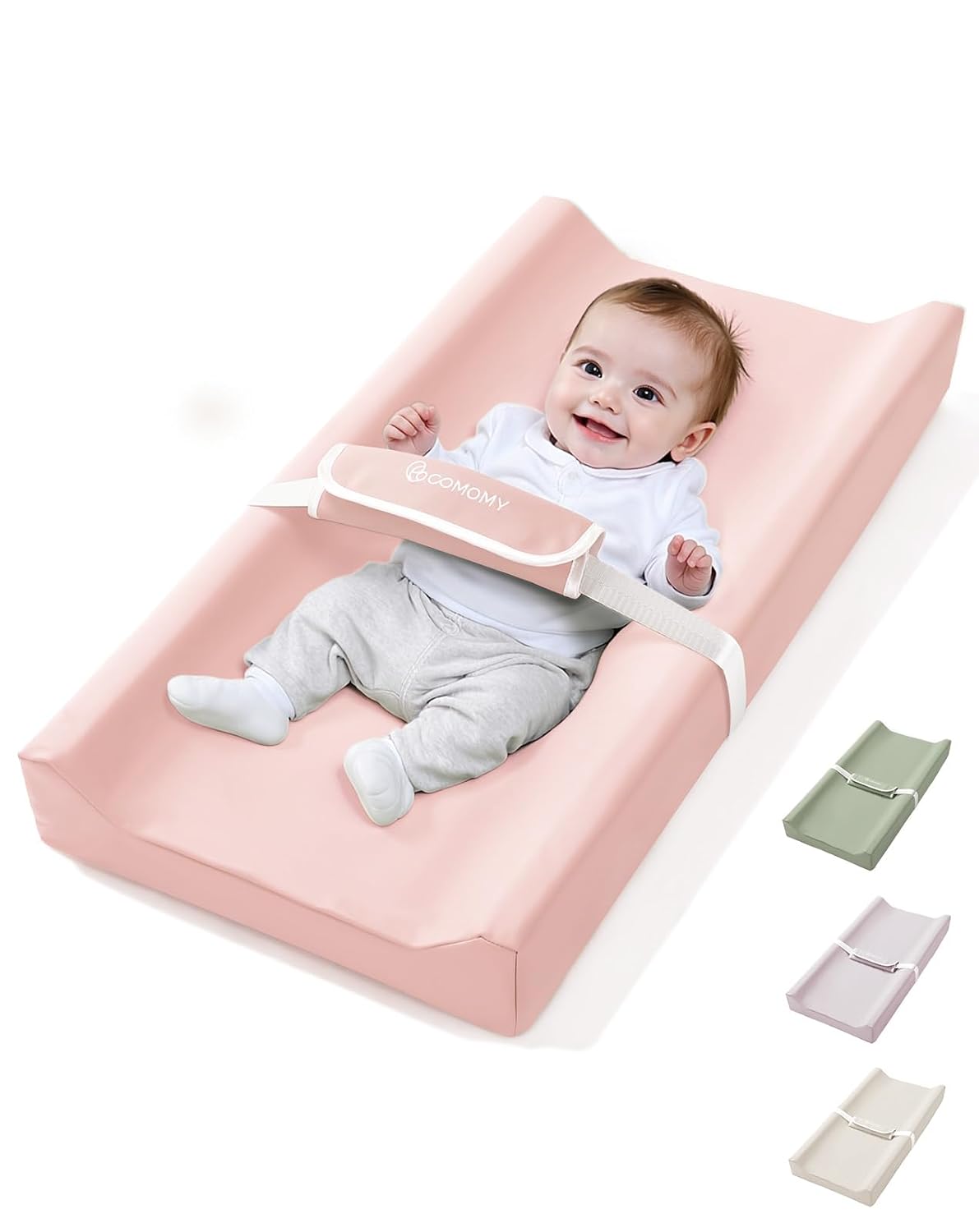 Baby Changing Pad with Wipeable & Waterproof PU Cover