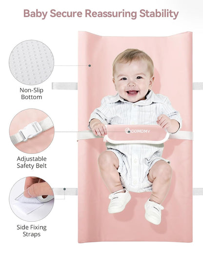 Baby Changing Pad with Wipeable & Waterproof PU Cover