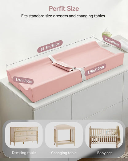 Baby Changing Pad with Wipeable & Waterproof PU Cover