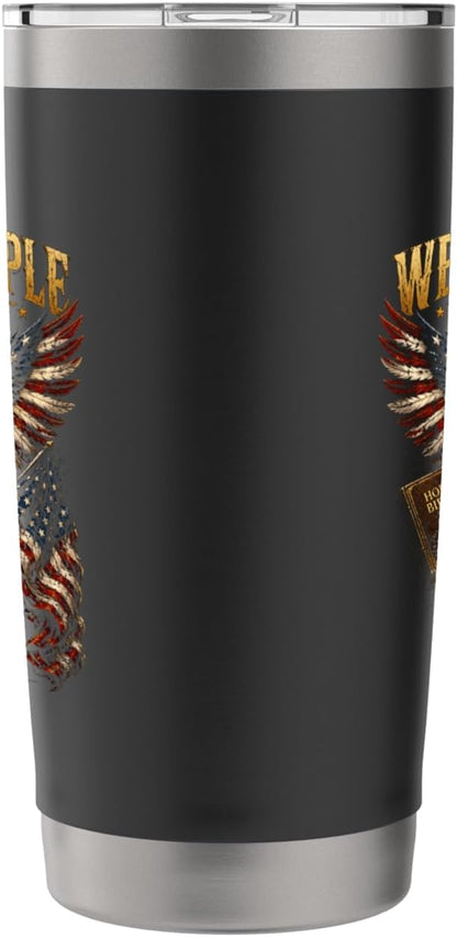 We The People 250 American Christian Cross Bible Stainless Steel Insulated Tumbler