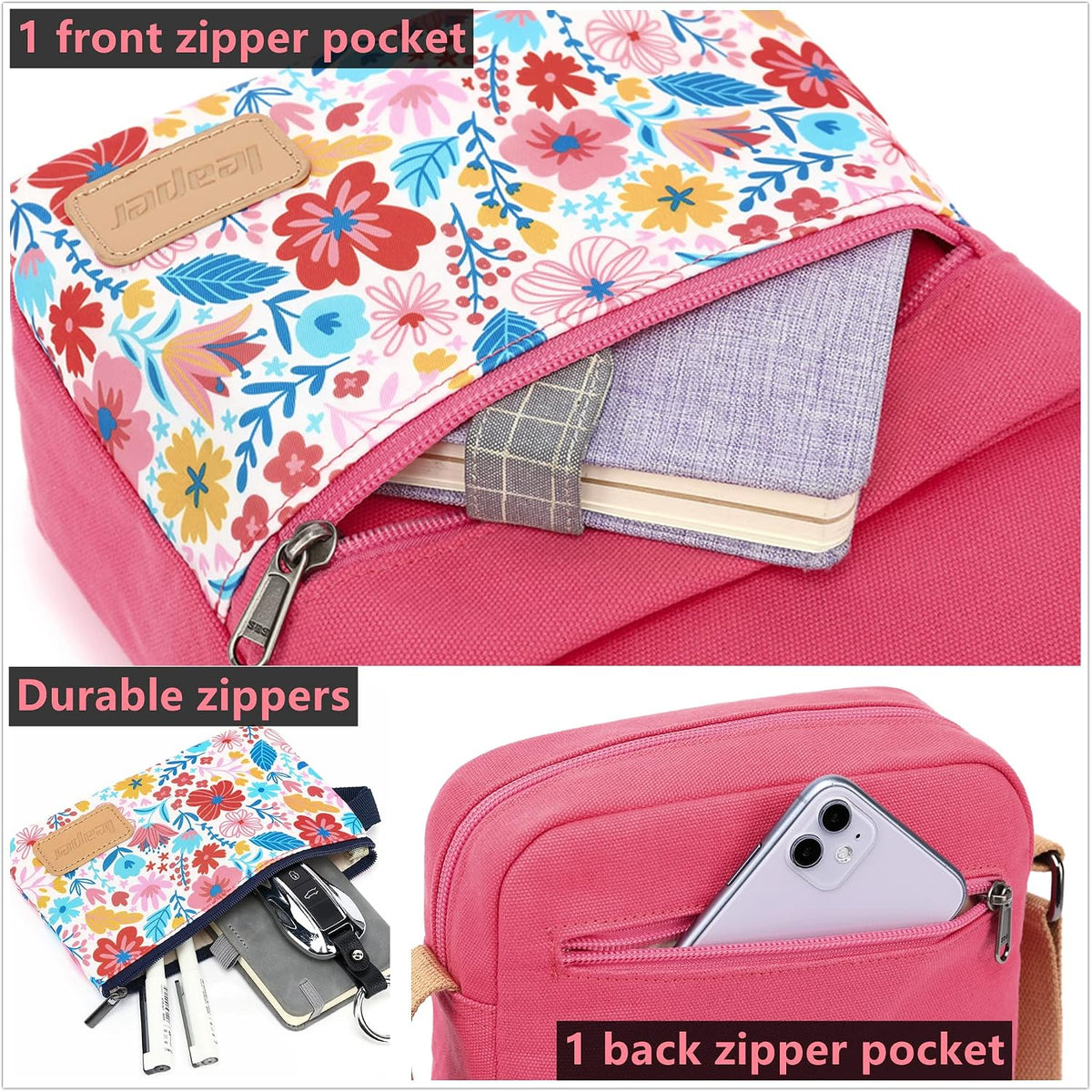 Girls Crossbody Purses for Kids 2 PCS Cross Body Bag Women Messenger Bag Girls Canvas Bag Cross Body Purse Set - Colors A
