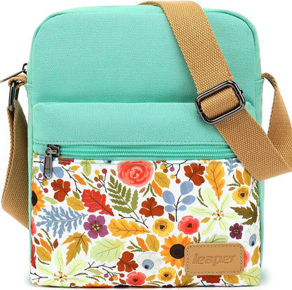 Girls Crossbody Purses for Kids 2 PCS Cross Body Bag Women Messenger Bag Girls Canvas Bag Cross Body Purse Set - Colors A