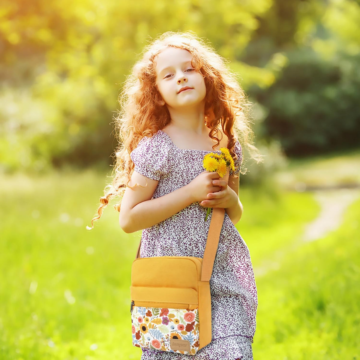 Girls Crossbody Purses for Kids 2 PCS Cross Body Bag Women Messenger Bag Girls Canvas Bag Cross Body Purse Set - Colors A