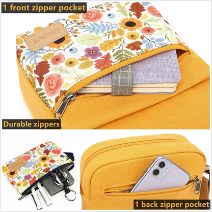 Girls Crossbody Purses for Kids 2 PCS Cross Body Bag Women Messenger Bag Girls Canvas Bag Cross Body Purse Set - Colors A