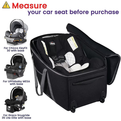 SCTEL Car Seat Travel Bag for Airplane Fits Chicco KeyFit 30