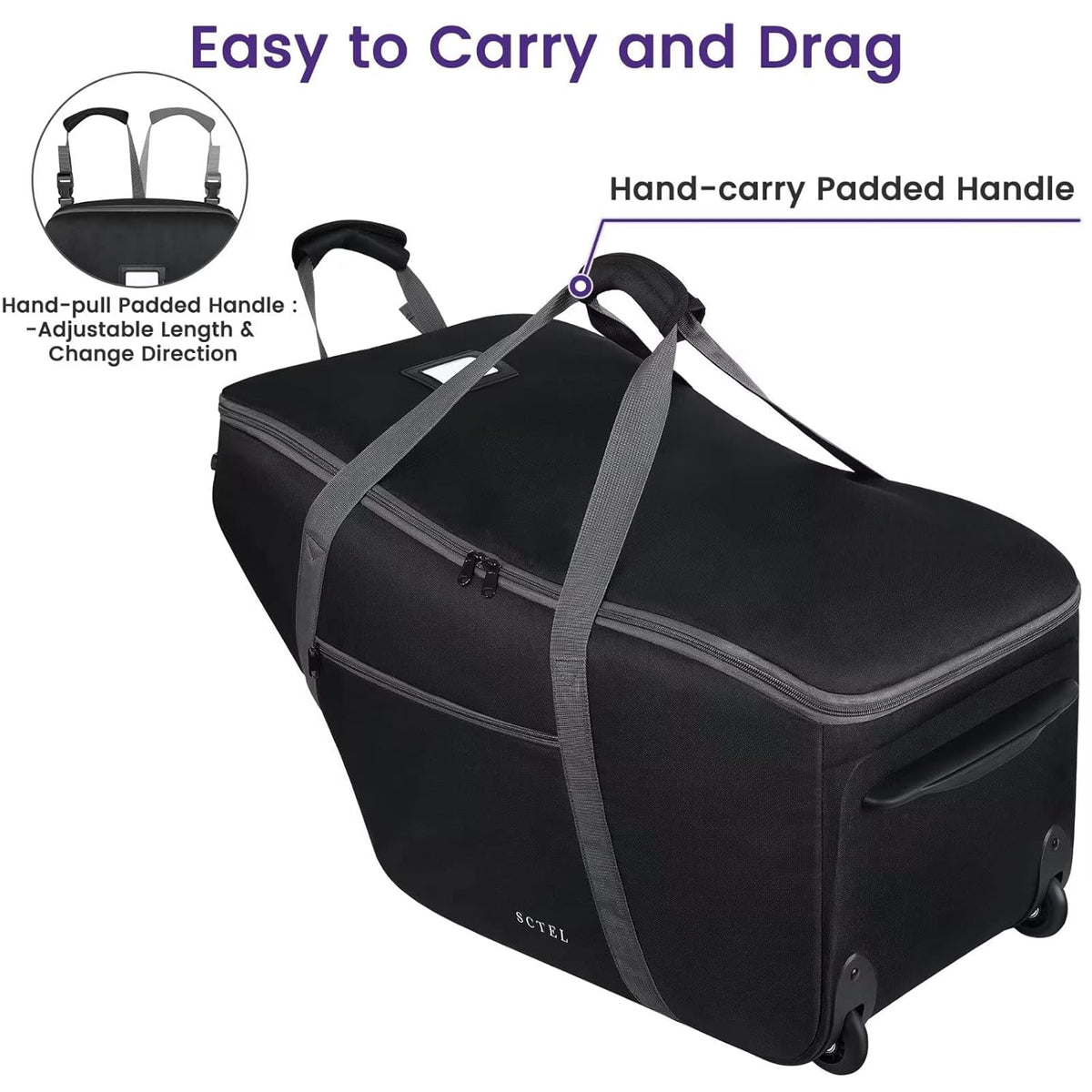 SCTEL Car Seat Travel Bag for Airplane Fits Chicco KeyFit 30