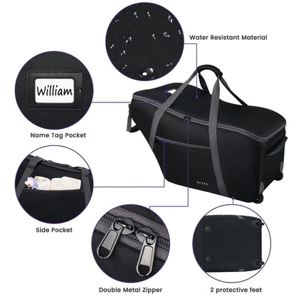 SCTEL Car Seat Travel Bag for Airplane Fits Chicco KeyFit 30