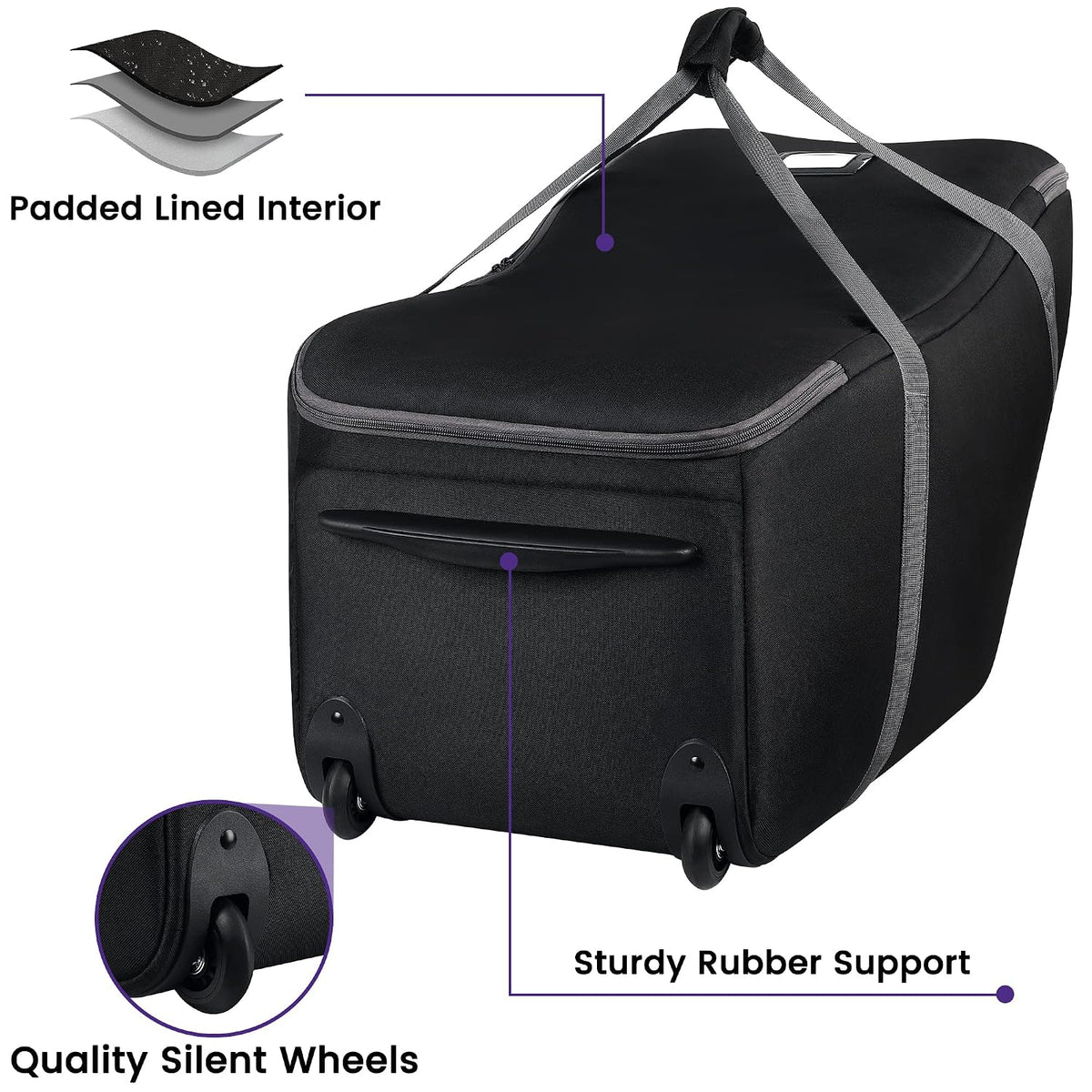 SCTEL Car Seat Travel Bag for Airplane Fits Chicco KeyFit 30