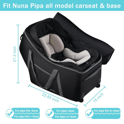 SCTEL Car Seat Travel Bag for Airplane Fits Chicco KeyFit 30