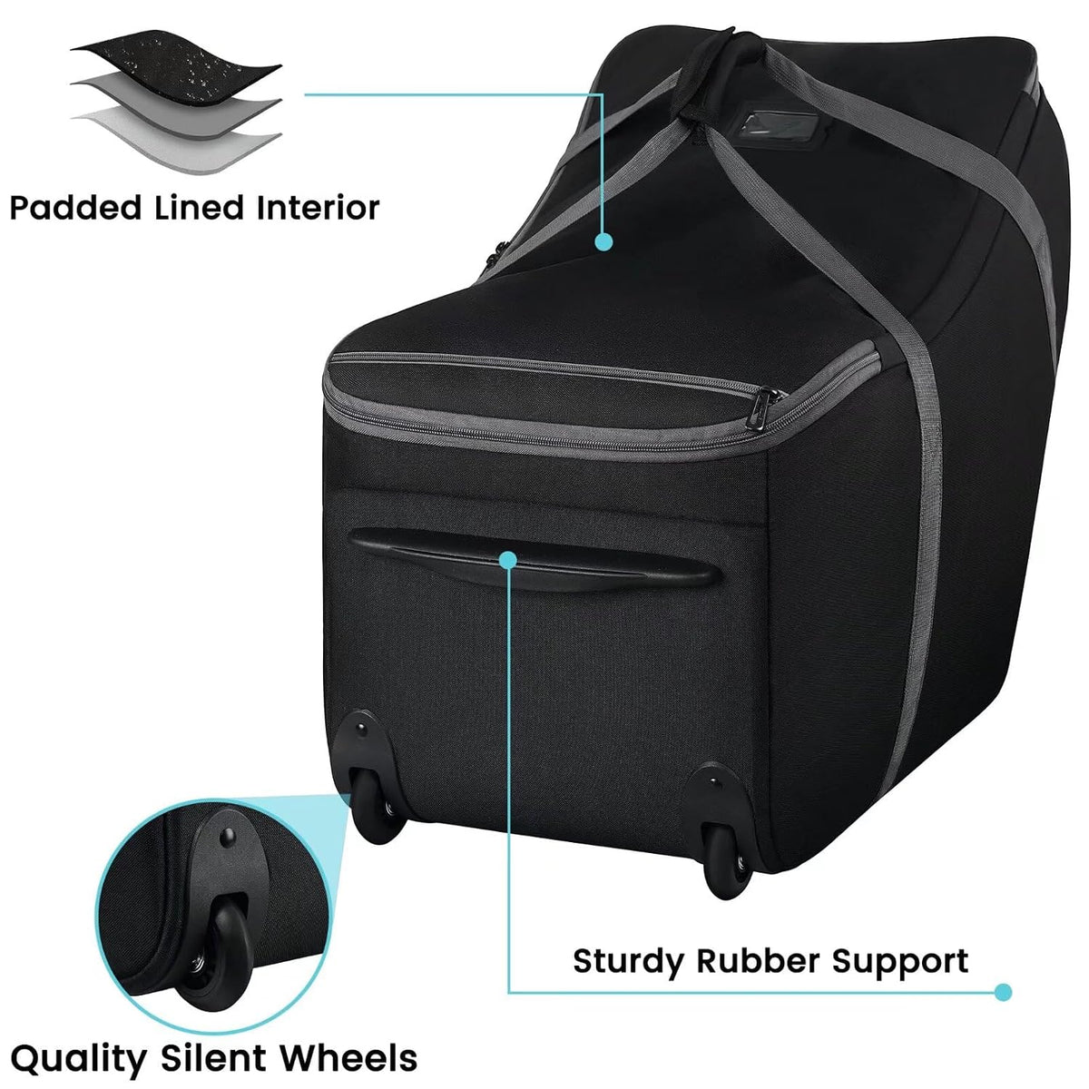 SCTEL Car Seat Travel Bag for Airplane Fits Chicco KeyFit 30