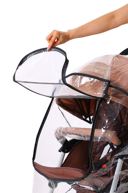 Stroller Rain Cover Universal Rain Cover for Stroller Baby Universal Waterproof Windyproof Weather Shield Stroller Rain Cover, Window Style