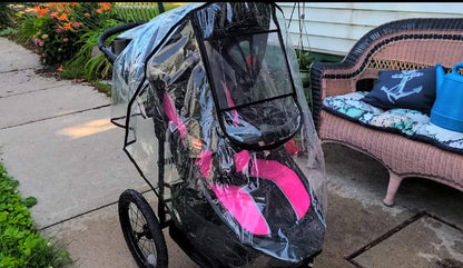 Stroller Rain Cover Universal Rain Cover for Stroller Baby Universal Waterproof Windyproof Weather Shield Stroller Rain Cover, Window Style