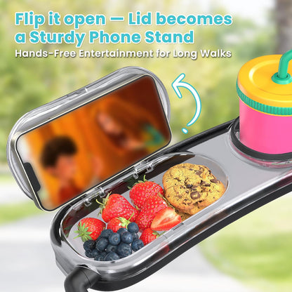 Snack Tray with Dustproof Lid, Fits for UPPAbaby Vista, Cruz, RumbleSeat