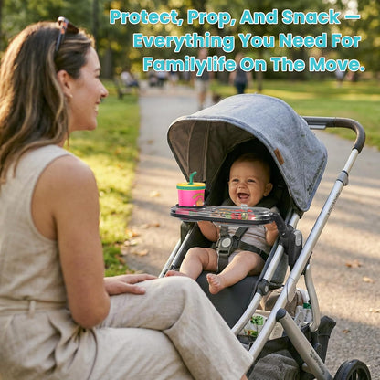 Snack Tray with Dustproof Lid, Fits for UPPAbaby Vista, Cruz, RumbleSeat