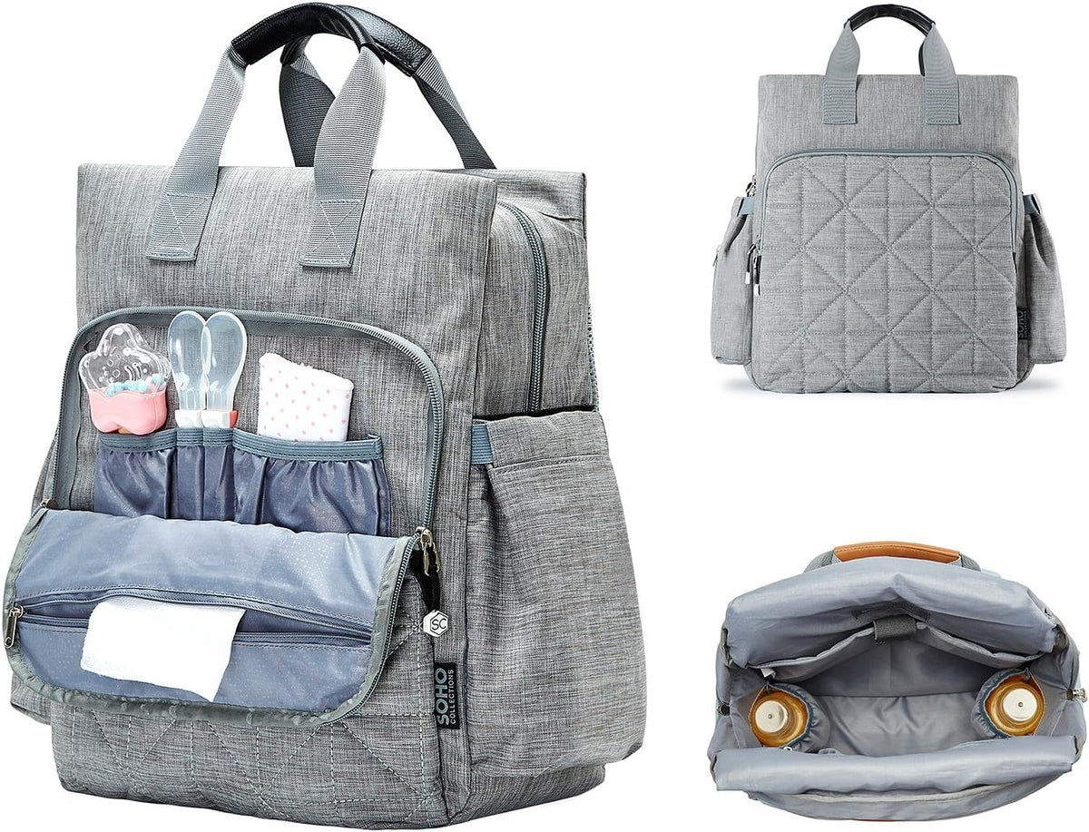 SoHo Collections, Kenneth Back Pack Diaper Bag 5 Pieces Set