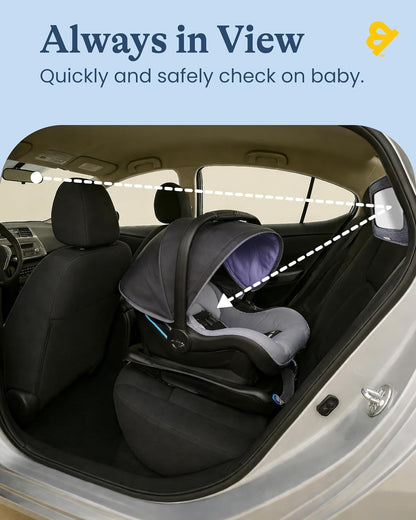 GoldBug Soft Sided Rear & Forward Facing Safety Mirror for Baby & Toddler - Shatter Resistant - Jumbo Baby Car Mirror