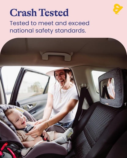 GoldBug Soft Sided Rear & Forward Facing Safety Mirror for Baby & Toddler - Shatter Resistant - Jumbo Baby Car Mirror