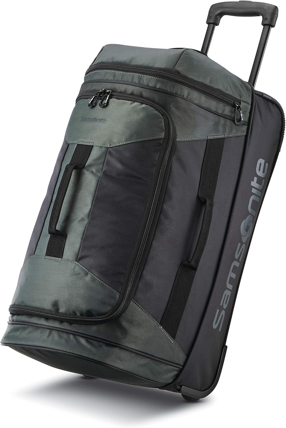 Andante 2 Wheeled Duffel Bag – 28-Inch Durable Rolling Luggage with Inline Skate Wheels, Push-Button Handle & Spacious Compartments – Travel-Friendly and Lightweight - Riverrock/Black